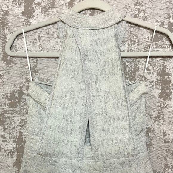 Missoni Jacquard Halter Dress in Cream & Silver - Picture 5 of 6